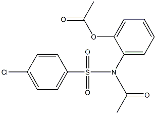 2-{acetyl[(4-chlorophenyl)sulfonyl]amino}phenyl acetate 구조식 이미지