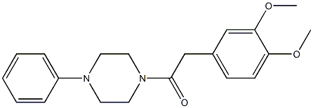 1-[(3,4-dimethoxyphenyl)acetyl]-4-phenylpiperazine Structure