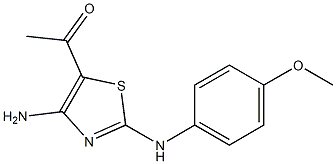 1-[4-amino-2-(4-methoxyanilino)-1,3-thiazol-5-yl]ethanone Structure