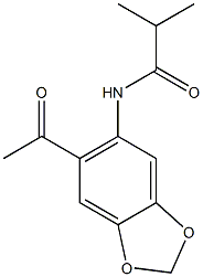 N-(6-acetyl-1,3-benzodioxol-5-yl)-2-methylpropanamide 구조식 이미지