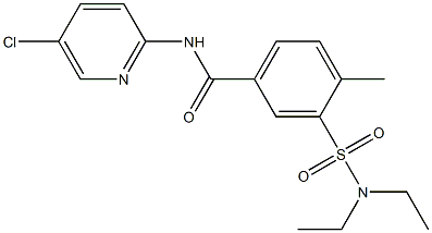 N-(5-chloropyridin-2-yl)-3-[(diethylamino)sulfonyl]-4-methylbenzamide Structure