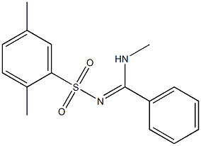 2,5-dimethyl-N-[(methylamino)(phenyl)methylene]benzenesulfonamide Structure