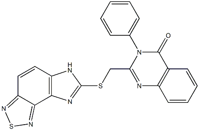 2-[(6H-imidazo[4,5-e][2,1,3]benzothiadiazol-7-ylsulfanyl)methyl]-3-phenyl-4(3H)-quinazolinone Structure
