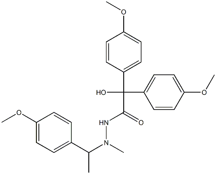 2-hydroxy-2,2-bis(4-methoxyphenyl)-N'-[1-(4-methoxyphenyl)ethyl]-N'-methylacetohydrazide Structure