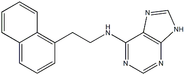 N-[2-(1-naphthyl)ethyl]-9H-purin-6-amine 구조식 이미지