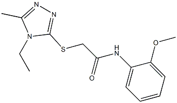 2-[(4-ethyl-5-methyl-4H-1,2,4-triazol-3-yl)sulfanyl]-N-(2-methoxyphenyl)acetamide Structure