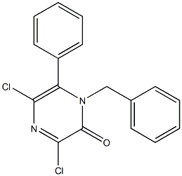 1-benzyl-3,5-dichloro-6-phenyl-2(1H)-pyrazinone Structure