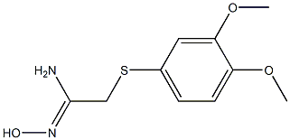 2-[(3,4-dimethoxyphenyl)sulfanyl]-N'-hydroxyethanimidamide Structure