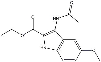 ethyl 3-(acetylamino)-5-methoxy-1H-indole-2-carboxylate 구조식 이미지