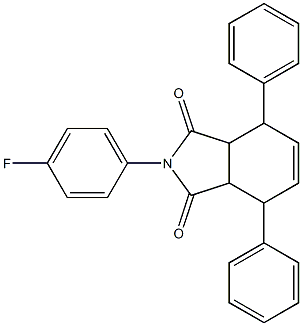 2-(4-fluorophenyl)-4,7-diphenyl-3a,4,7,7a-tetrahydro-1H-isoindole-1,3(2H)-dione Structure