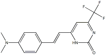 4-{2-[4-(dimethylamino)phenyl]vinyl}-6-(trifluoromethyl)-2(3H)-pyrimidinone 구조식 이미지