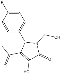 4-acetyl-5-(4-fluorophenyl)-3-hydroxy-1-(hydroxymethyl)-1,5-dihydro-2H-pyrrol-2-one Structure