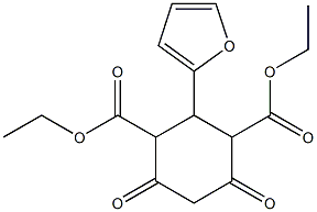 diethyl 2-(2-furyl)-4,6-dioxo-1,3-cyclohexanedicarboxylate Structure