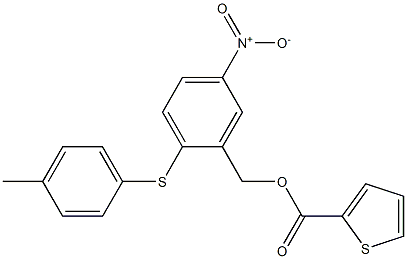 5-nitro-2-[(4-methylphenyl)sulfanyl]benzyl 2-thiophenecarboxylate Structure