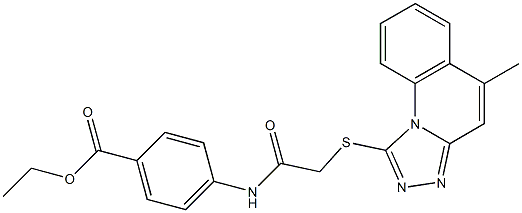 ethyl 4-({[(5-methyl[1,2,4]triazolo[4,3-a]quinolin-1-yl)sulfanyl]acetyl}amino)benzoate 구조식 이미지