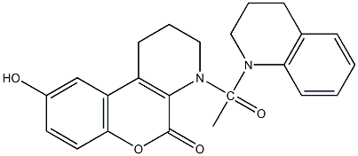 4-(3,4-dihydro-1(2H)-quinolinylacetyl)-9-hydroxy-1,2,3,4-tetrahydro-5H-chromeno[3,4-b]pyridin-5-one Structure