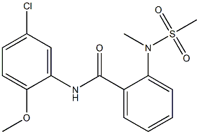 N-(5-chloro-2-methoxyphenyl)-2-[methyl(methylsulfonyl)amino]benzamide Structure
