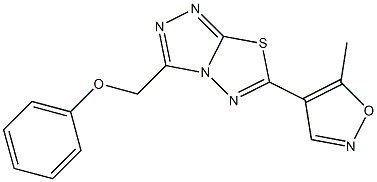 6-(5-methyl-4-isoxazolyl)-3-(phenoxymethyl)[1,2,4]triazolo[3,4-b][1,3,4]thiadiazole Structure