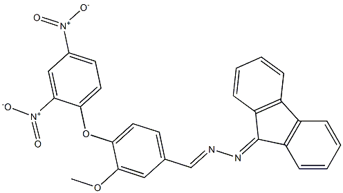 4-{2,4-bisnitrophenoxy}-3-methoxybenzaldehyde 9H-fluoren-9-ylidenehydrazone 구조식 이미지