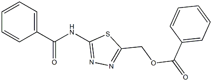 [5-(benzoylamino)-1,3,4-thiadiazol-2-yl]methyl benzoate Structure