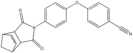 4-[4-(3,5-dioxo-4-azatricyclo[5.2.1.0~2,6~]dec-8-en-4-yl)phenoxy]benzonitrile Structure