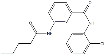 N-(2-chlorophenyl)-3-(pentanoylamino)benzamide 구조식 이미지