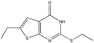 6-ethyl-2-(ethylsulfanyl)thieno[2,3-d]pyrimidin-4(3H)-one 구조식 이미지