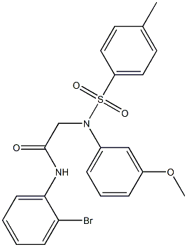 N-(2-bromophenyl)-2-{3-methoxy[(4-methylphenyl)sulfonyl]anilino}acetamide Structure