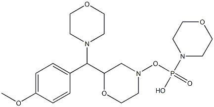 4-[[(4-methoxyphenyl)(morpholin-4-yl)methyl](morpholin-4-yl)phosphoryl]morpholine 구조식 이미지