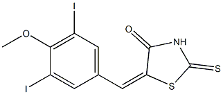 5-(3,5-diiodo-4-methoxybenzylidene)-2-thioxo-1,3-thiazolidin-4-one Structure