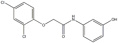 2-(2,4-dichlorophenoxy)-N-(3-hydroxyphenyl)acetamide 구조식 이미지