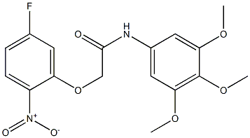2-{5-fluoro-2-nitrophenoxy}-N-(3,4,5-trimethoxyphenyl)acetamide Structure