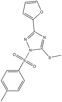 3-(2-furyl)-1-[(4-methylphenyl)sulfonyl]-1H-1,2,4-triazol-5-yl methyl sulfide Structure