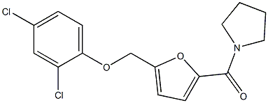 1-{5-[(2,4-dichlorophenoxy)methyl]-2-furoyl}pyrrolidine 구조식 이미지