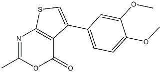 5-(3,4-dimethoxyphenyl)-2-methyl-4H-thieno[2,3-d][1,3]oxazin-4-one 구조식 이미지