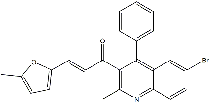 1-(6-bromo-2-methyl-4-phenyl-3-quinolinyl)-3-(5-methyl-2-furyl)-2-propen-1-one Structure