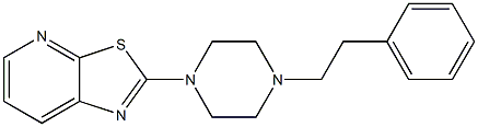 2-[4-(2-phenylethyl)-1-piperazinyl][1,3]thiazolo[5,4-b]pyridine 구조식 이미지