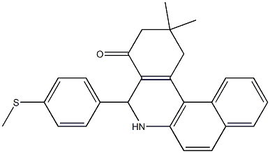 2,2-dimethyl-5-[4-(methylsulfanyl)phenyl]-2,3,5,6-tetrahydrobenzo[a]phenanthridin-4(1H)-one 구조식 이미지