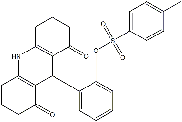 2-(1,8-dioxo-1,2,3,4,5,6,7,8,9,10-decahydro-9-acridinyl)phenyl 4-methylbenzenesulfonate Structure