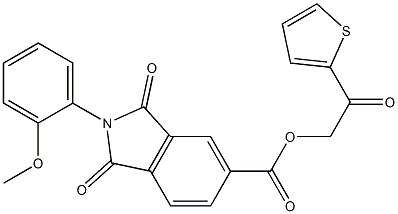 2-oxo-2-(2-thienyl)ethyl 2-(2-methoxyphenyl)-1,3-dioxo-5-isoindolinecarboxylate 구조식 이미지