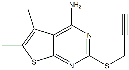 5,6-dimethyl-2-(prop-2-ynylsulfanyl)thieno[2,3-d]pyrimidin-4-amine 구조식 이미지