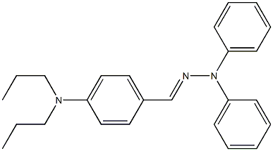 4-(dipropylamino)benzaldehyde diphenylhydrazone Structure