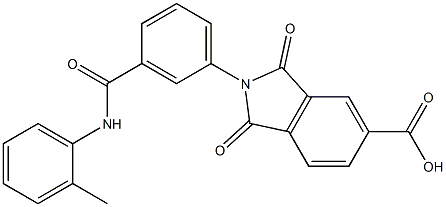 1,3-dioxo-2-[3-(2-toluidinocarbonyl)phenyl]isoindoline-5-carboxylic acid Structure