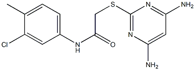 N-(3-chloro-4-methylphenyl)-2-[(4,6-diamino-2-pyrimidinyl)sulfanyl]acetamide Structure