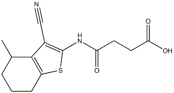 4-[(3-cyano-4-methyl-4,5,6,7-tetrahydro-1-benzothien-2-yl)amino]-4-oxobutanoic acid Structure