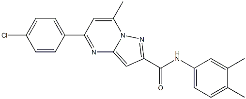 5-(4-chlorophenyl)-N-(3,4-dimethylphenyl)-7-methylpyrazolo[1,5-a]pyrimidine-2-carboxamide 구조식 이미지
