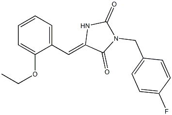 5-(2-ethoxybenzylidene)-3-(4-fluorobenzyl)-2,4-imidazolidinedione 구조식 이미지