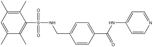 N-(4-pyridinyl)-4-({[(2,3,5,6-tetramethylphenyl)sulfonyl]amino}methyl)benzamide Structure