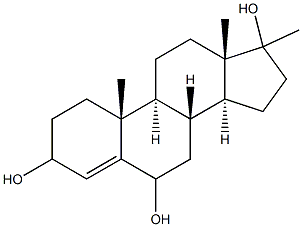 17-methylandrost-4-ene-3,6,17-triol Structure