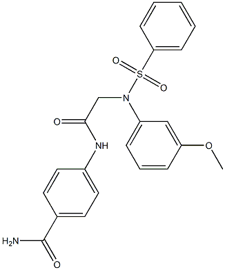 4-({[3-methoxy(phenylsulfonyl)anilino]acetyl}amino)benzamide 구조식 이미지